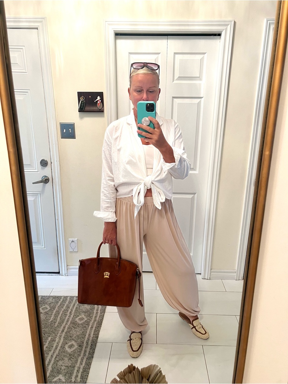 100%cotton wrap blouse M